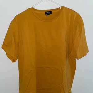 FOREVER 21 Solid Yellow T-Shirt